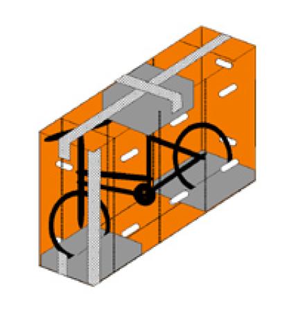 Preview: Fahrradkarton 1880x380x1180 mm Preview: Fahrradkarton 1880x380x1180 mm