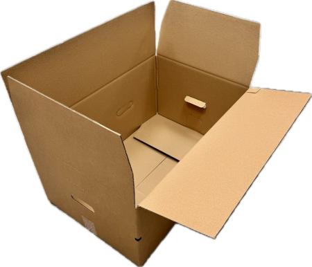 Preview: Umzugskarton "Mini Axel" – Neuwertig, günstig & stabil | Überschuss Preview: Stabile Griffe am Umzugskarton Mini Axel für einfaches Tragen