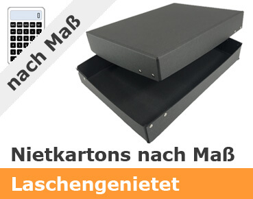 Nietkartons nach Maß laschengenietet Nietkartons nach Maß laschengenietet