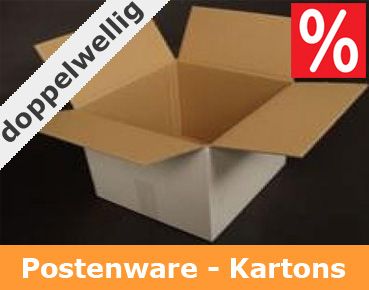 Postenware Faltkartons doppelwellig in großer Auswahl! Postenware Faltkartons doppelwellig in großer Auswahl!