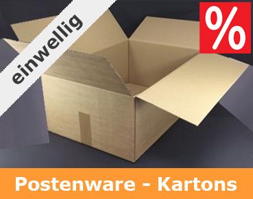Postenware Faltkartons einwellig in großer Auswahl! Postenware Faltkartons einwellig in großer Auswahl!
