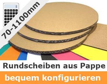 Rundscheiben aus Well- Vollpappe nach Maß Rundscheiben aus Well- Vollpappe nach Maß
