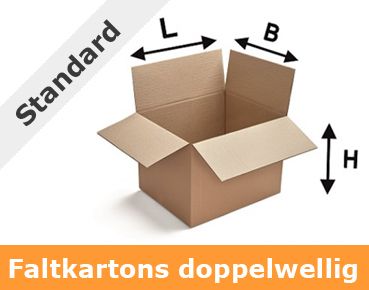 Standardfaltkartons doppelwellig Zweiwellige Standardfaltkartons
